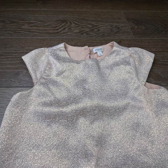 Gymboree Girls Shift Dress Rose Gold, Special Occasion, Holiday, Size 7 - Picture 2 of 11